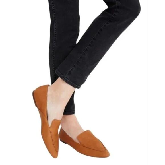 Madewell The Frances Skimmer Pointed Loafers Shoes Tan Leather Size 9.5 - Picture 1 of 8